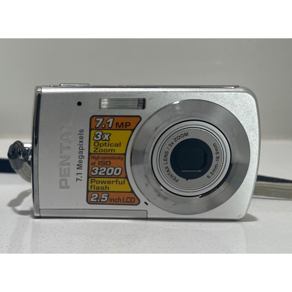 Pentax Optio M30 Digital Camera Silver 7.1MP 3x Optical Zoom Untested